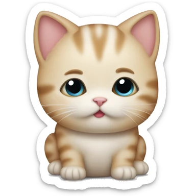 Make a chubby kitten  sticker
