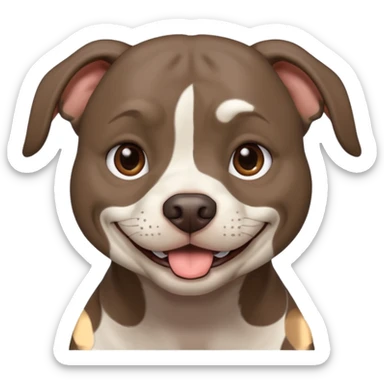 Completely Grey pitbull with one Long and Full darkBrown haired pretty Girl  sticker