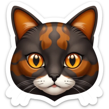 dark tortoiseshell cat sticker
