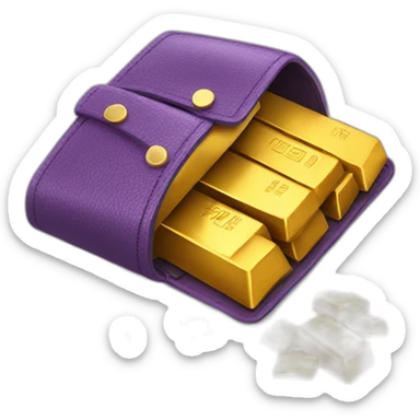 gold bars in wallet sticker