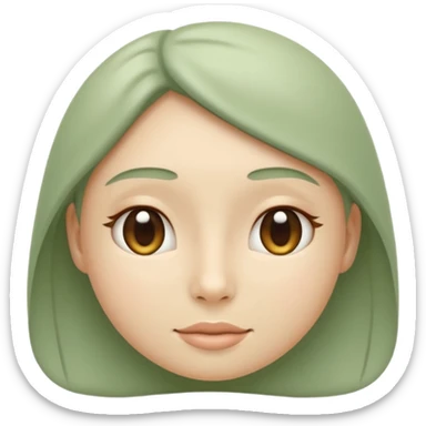 Minimal wellness emoji representing tighter skin and firmness,
subtle lifting effect, smooth contours, calm and natural,
no beauty or cosmetic symbols, soft sage green color palette sticker