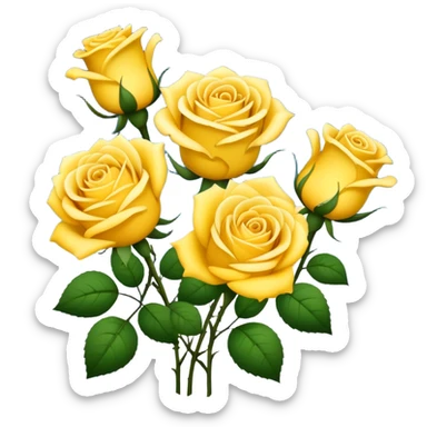 Good night stars with yellow roses sticker