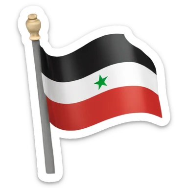 The syrian revolution flag sticker