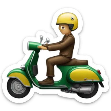 galician riding vespa sticker