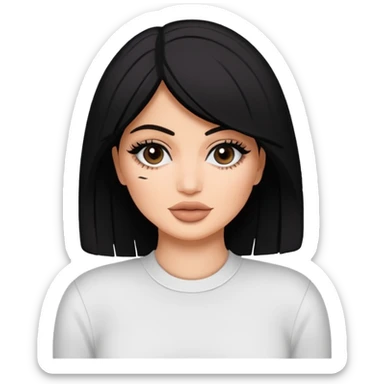 Kyile Jenner beyaz tenli ve düz baddy sticker