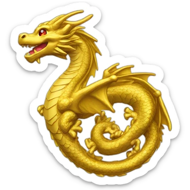 dragon gold coin sticker