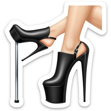 platform boot, pole dancing heel, pleaser, bootie sticker
