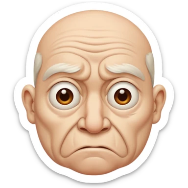 A disgusted face  sticker