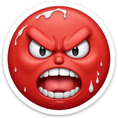 gum adel angry mad and red sticker