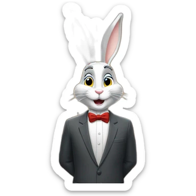 Bugs Bunny attends church sticker