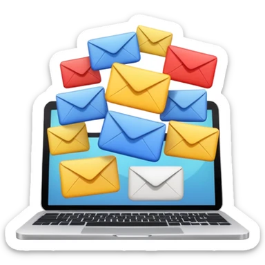 a lot of notification email to respond sticker