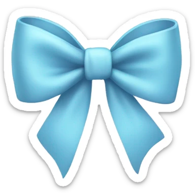 Light blue bow  sticker
