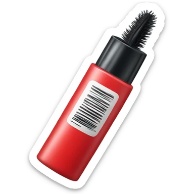 red tube of mascara sticker