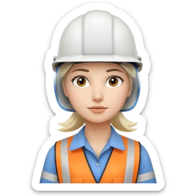 Ingeniera industrial casco blanco sticker