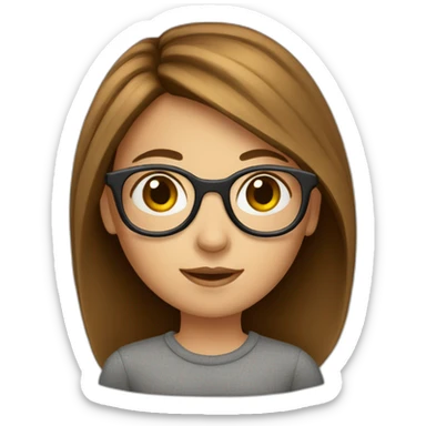 girl-with-brown-hair-and-very-round-glasses sticker