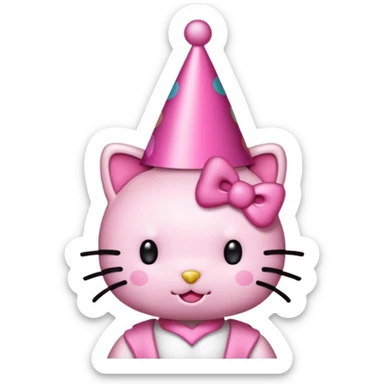 Hello kitty saying happy 17th birthday  sticker