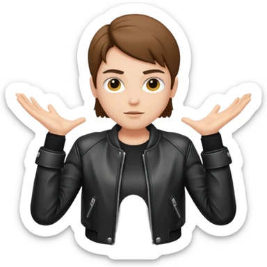 cool person shrug pose sticker