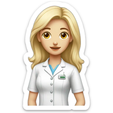 LABORATORY GIRL WHITE , MACKEUP sticker