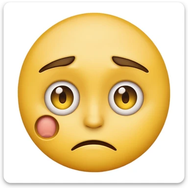 yellow emoji face but disgusted and eyes open sticker