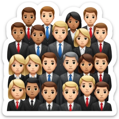 book and lots of people in suits on the cover sticker