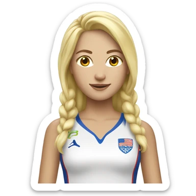 summer olympic soccer blonde sticker