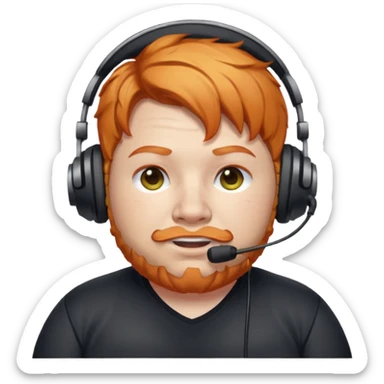 CaseOh, the fat ginger streamer sticker