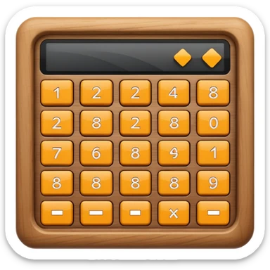 rectangle wooden keypad with a small screen sticker