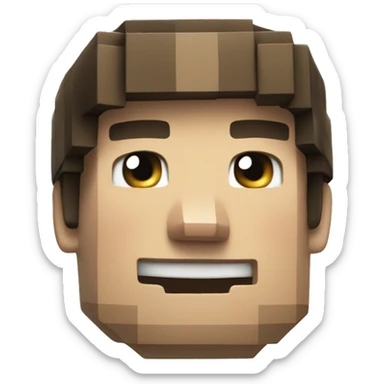 minecraft steve smiling sticker