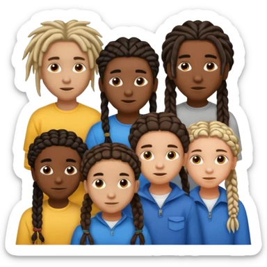 5 black siblings 2 that’s a boy and 3 that’s a girl. Both of the boys has dreads one of the boys is 6. One girl is 6 the other girls has braids and one is 18 and the other one is 23. The other boy is 22 But they all are dark skinned sticker