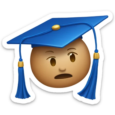 blue grad hat sticker
