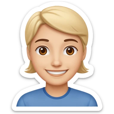 Friendl, helper, one person sticker