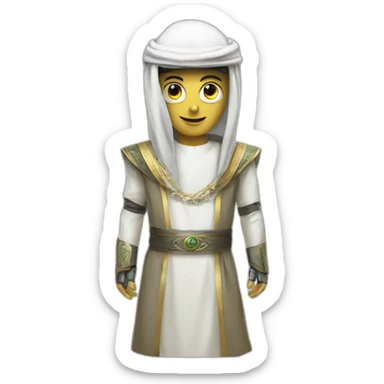 saudi robot in traditional saudi male clothed sticker