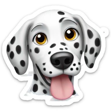 Dalmatian dog bathing sticker