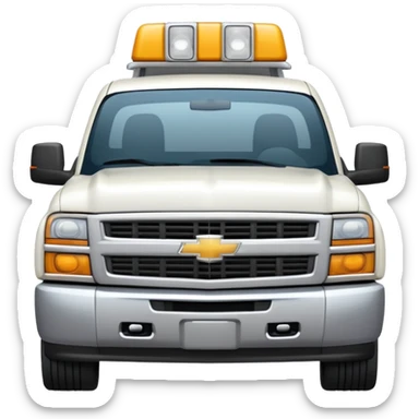 Chevy Silverado una cabina blanca sticker