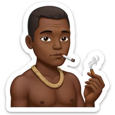 Samoan guy smoking a blunt sticker
