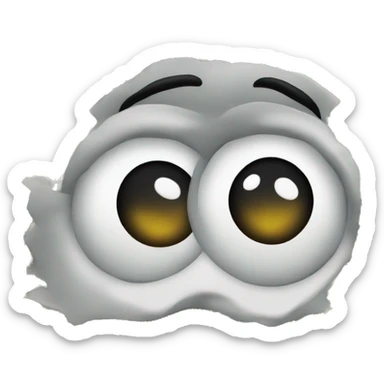 create an eyes emoji with dollar signs on top of the eyes. the emoji should only contain the eyes and the dollar sign nothing else sticker