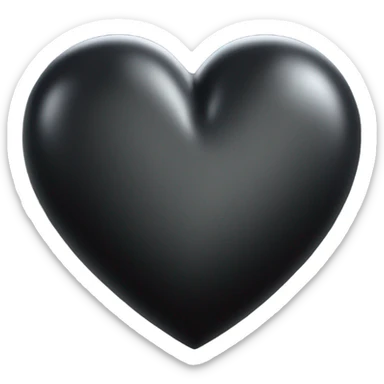 Black heart  sticker