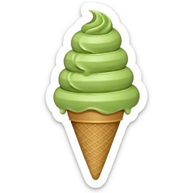heart ice cream matcha sticker