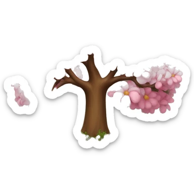 A tree with Flowers  sticker