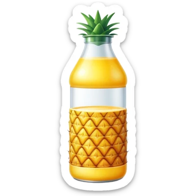 Pineapple juice bottle sticker