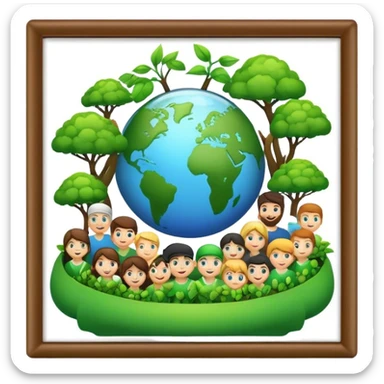 Digital community for a greener world sticker