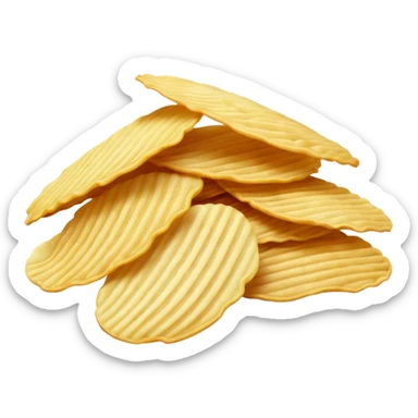 turquoise colored potato chips sticker