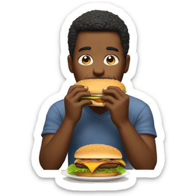 Caseoh eating a burger  sticker