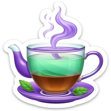 Lavender and Mint hot tea sticker