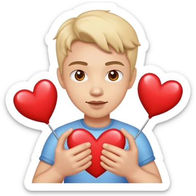 Nice but feisty with hearts sticker