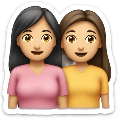 familia de 4 papá gordo cabello chino, mamá cabello güero lasio, hijo mayor cabello lasio hija menor cabello chino sticker