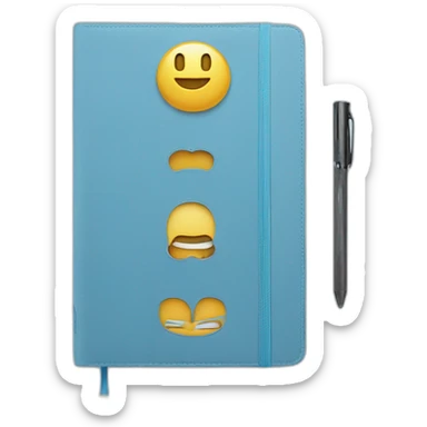 couverture agenda bleu clair sticker