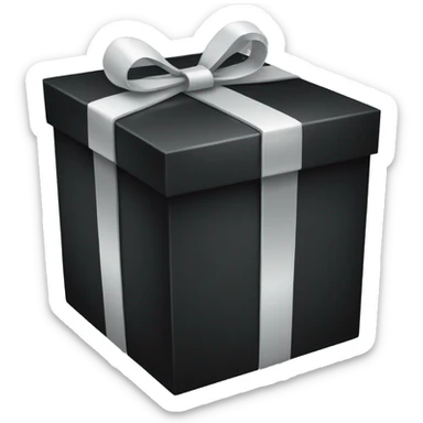 black gift box sticker