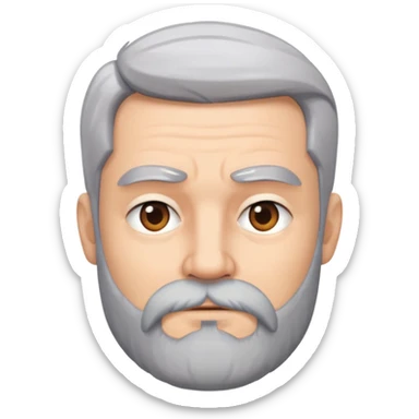 bad boy with grey hair and a beard sticker