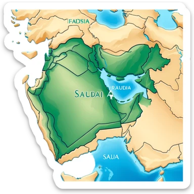 Saudi Arabia Map only sticker